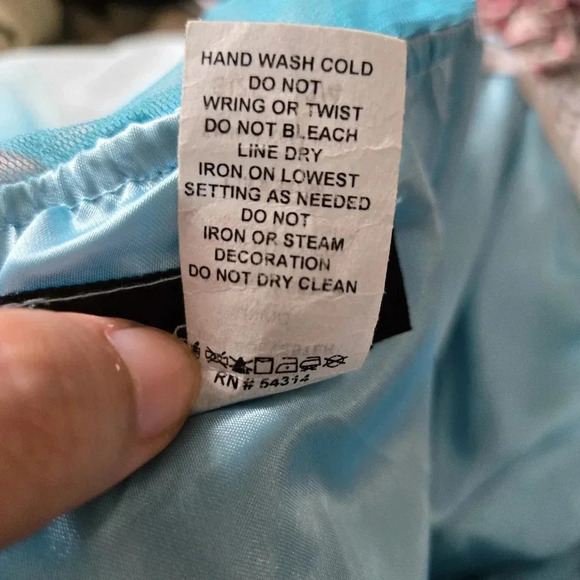 B.Smart Aqua Teal Beaded Ombre Cocktail Party Dress size 3/4 #022 - Picture 7 of 7